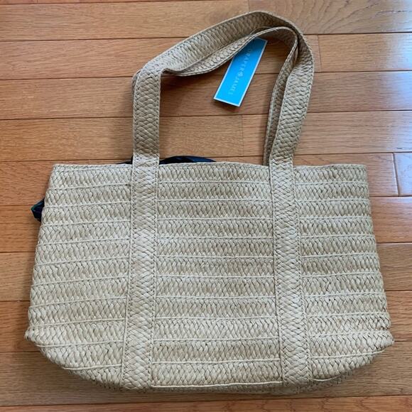 Draper James straw bag with floral scarf NWT - Picture 5 of 5